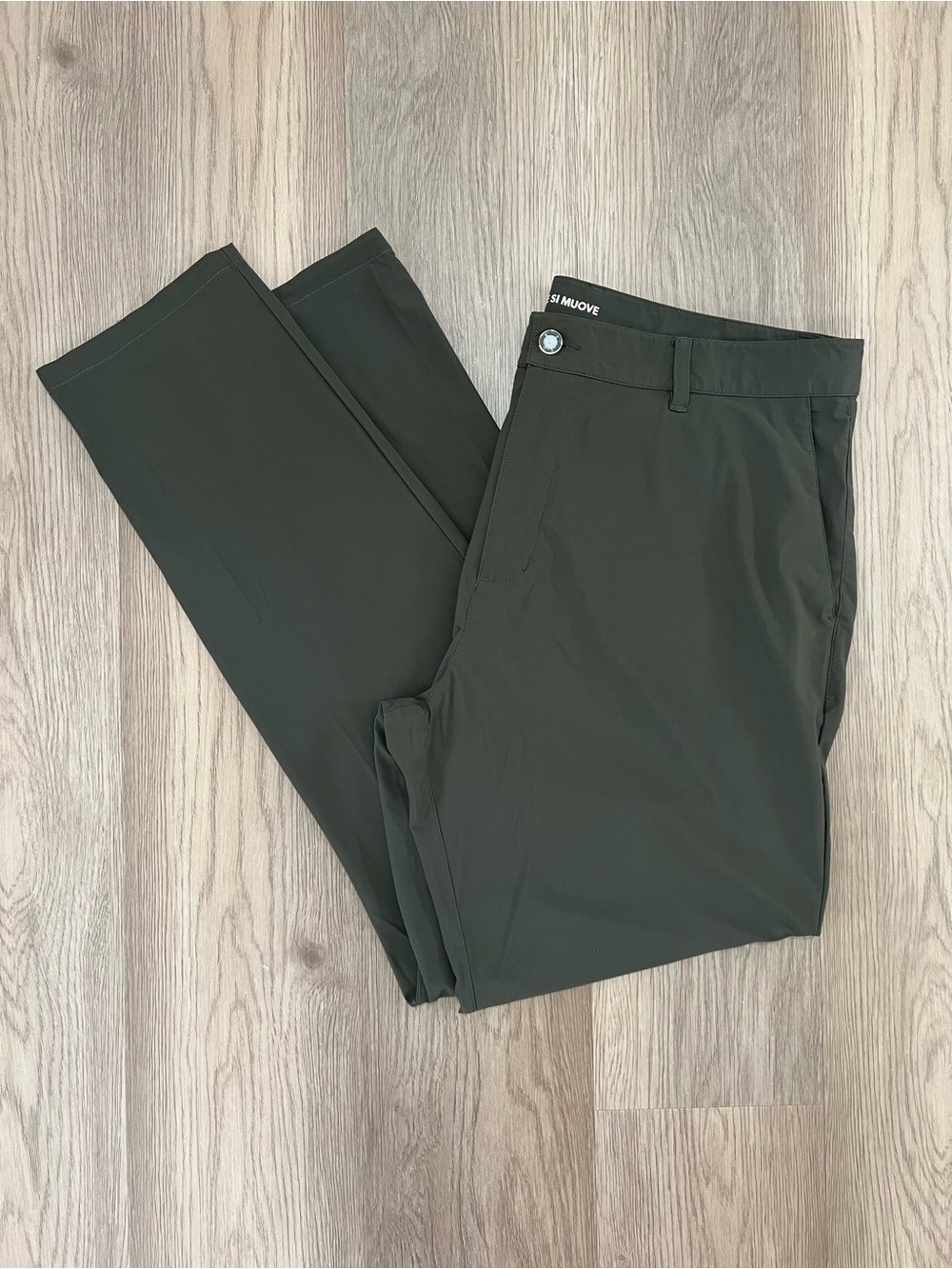 Rhone Resort Pant Slim 38 Green Italian Stretch Tech Chino Style 100999